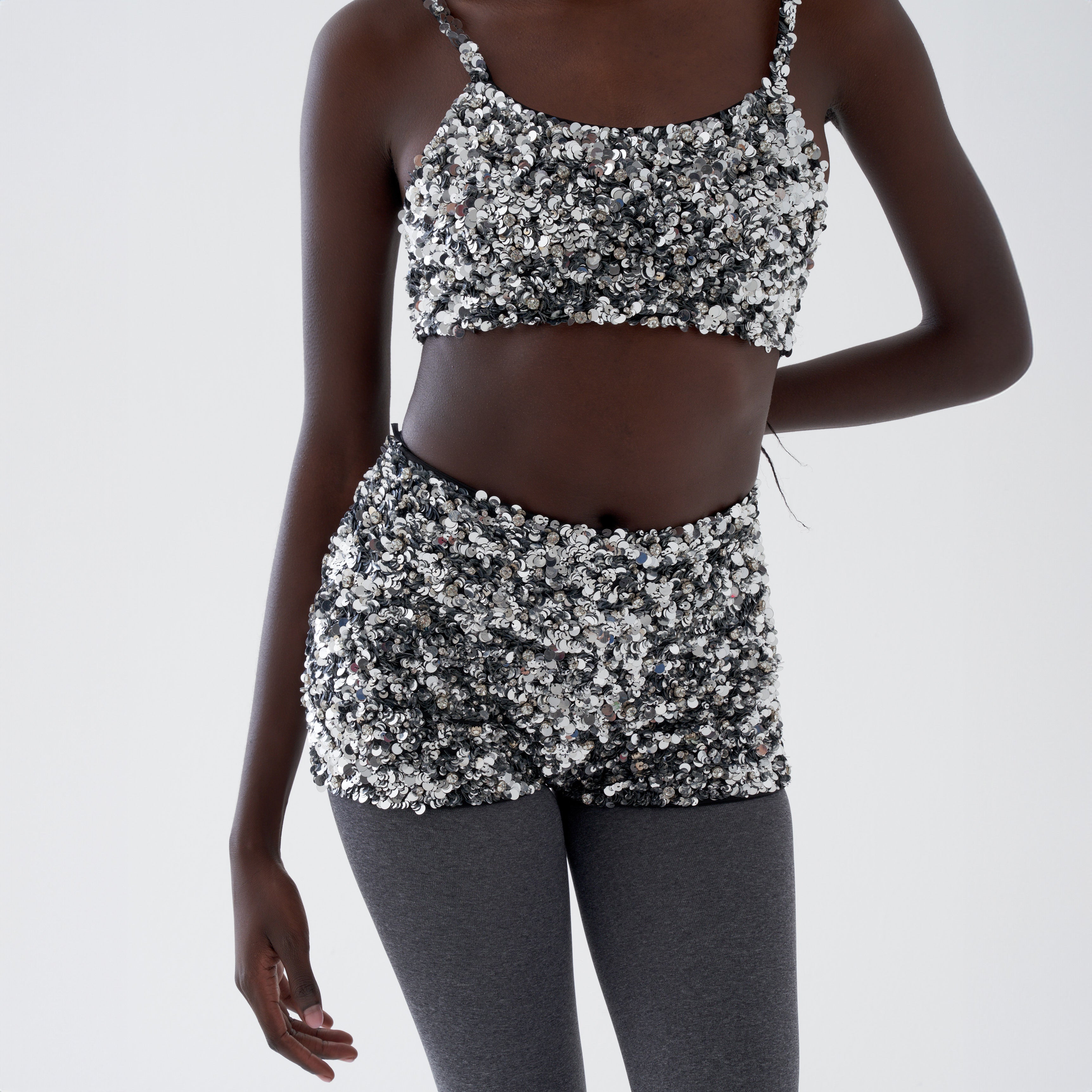 Jerry - Silver Sparkle Shorts