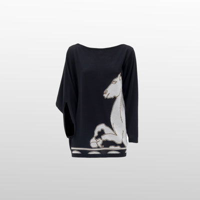 Thomas - asymmetrical top with horse inlay